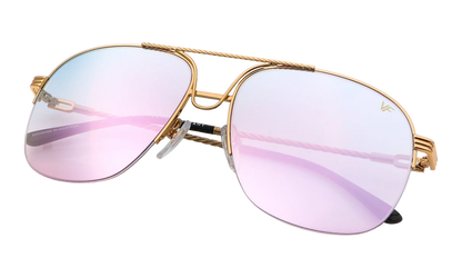 Collins Half Rim 24KT "Yellow Gold / Blue Pink Gradient Multiflash" MPCL2 0005 54T8