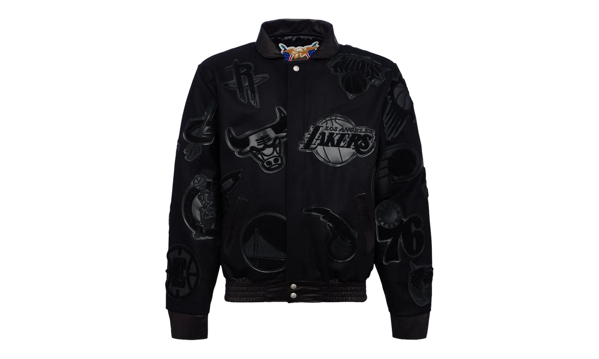 Vegan Leather Jacket "VNFL Collage" NFL 201 BLK