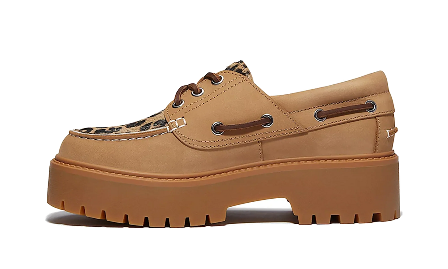 Stone Street Platform Boat WMNS "Leopard Print - Beige Nubuck" TB0A2GVF EN3