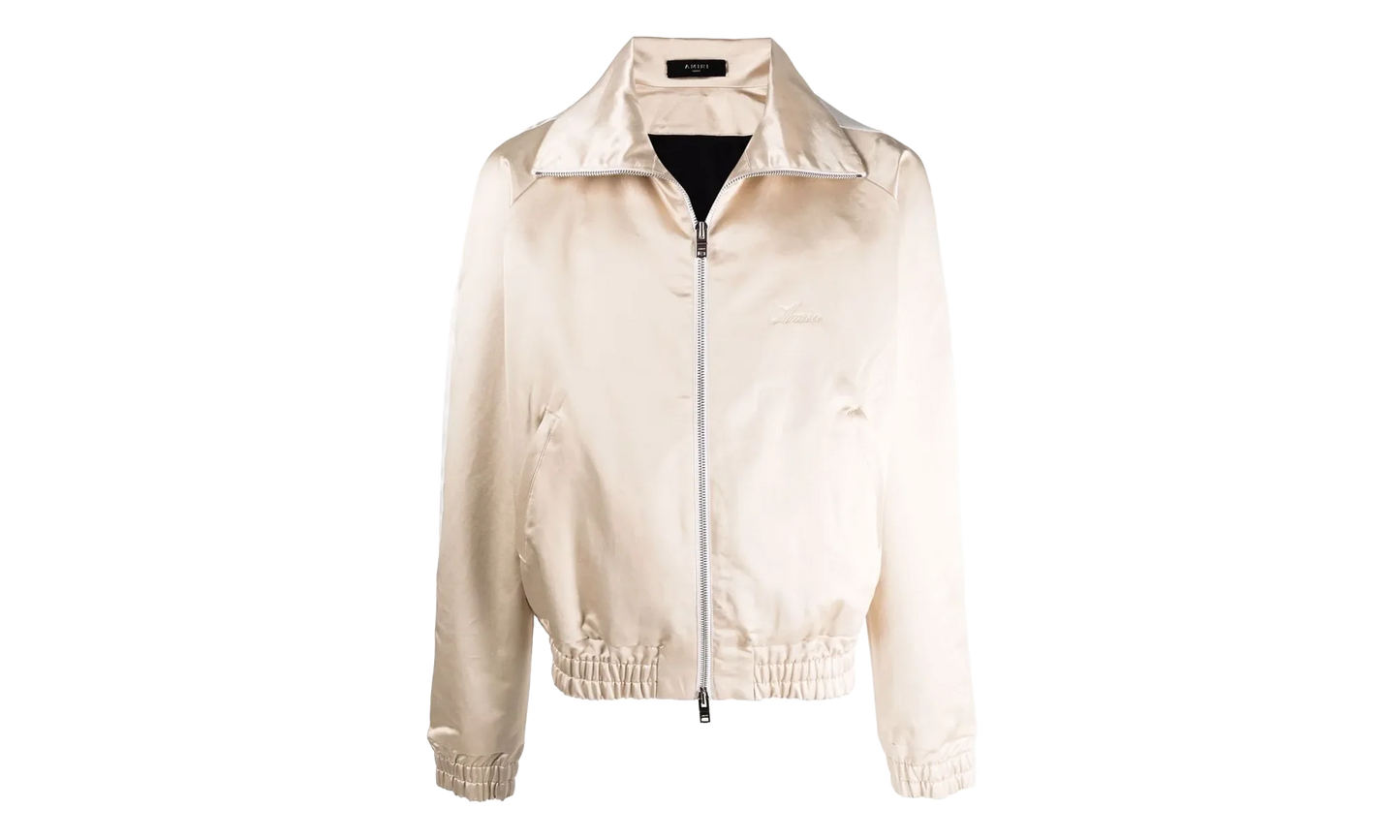 Zip Track Stripe Jacket "Champagne / White" MJT001 284