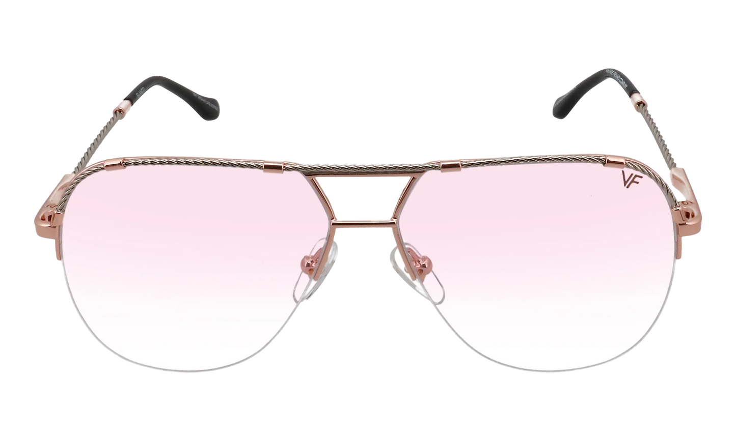 Blanco Half Rim 24KT Two-Tone "Rose / White Gold / Pink Gradient Photochromatic" HRBA2 0008 17A5