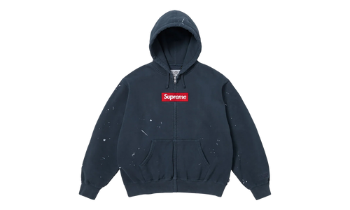 MM6 Maison Margiela Box Logo Zip Up Sweatshirt "SS26 - Navy" SU27170