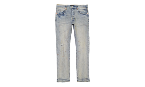 OIL REPAIR SLIM STRAIGHT SKINNY JEANS "Super Light Indigo" P011 SORS123