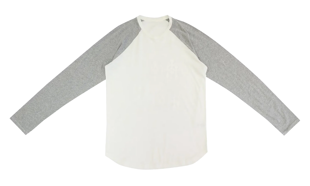 Cemetery Cross Straight Longsleeve T-Shirt "Grey / White" CHRM1187