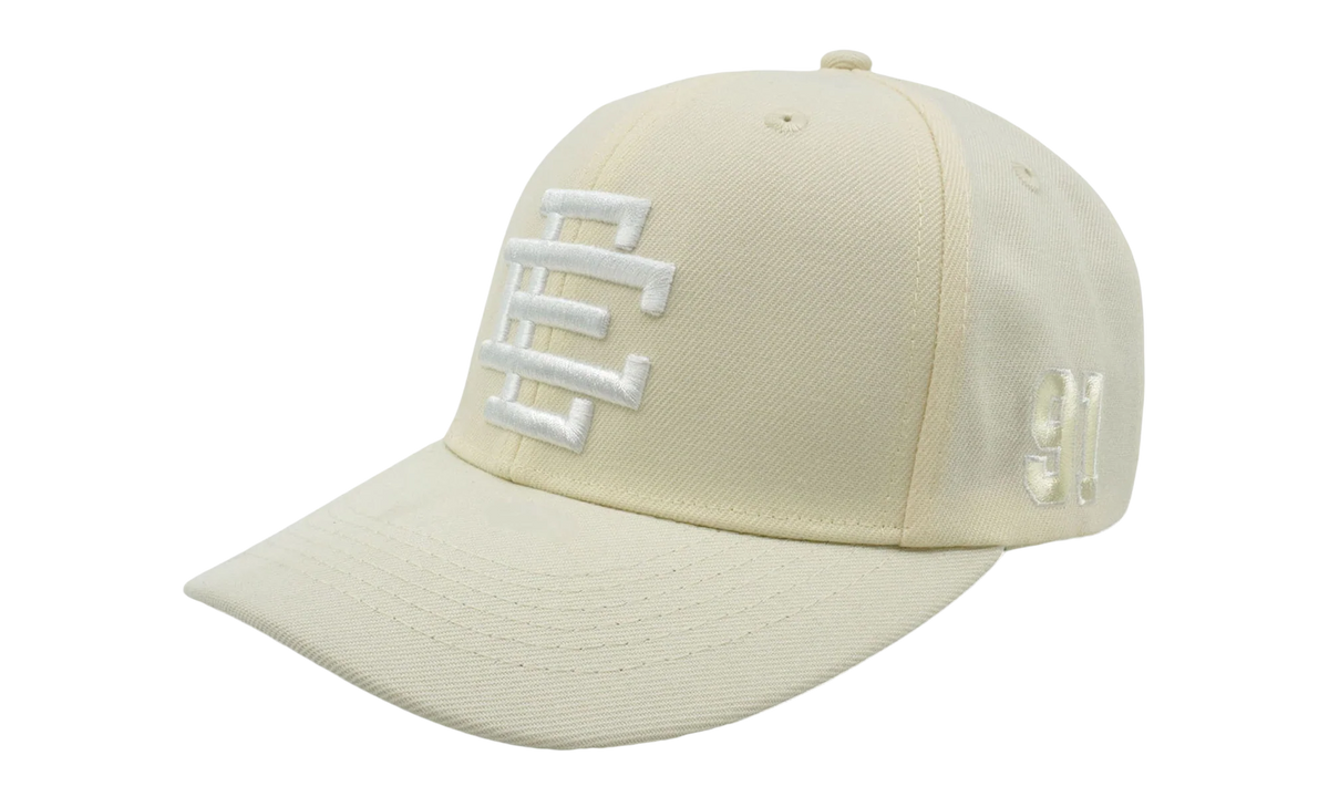 6 PANEL STRUCTURED SNAPBACK "Cream/White" EE440