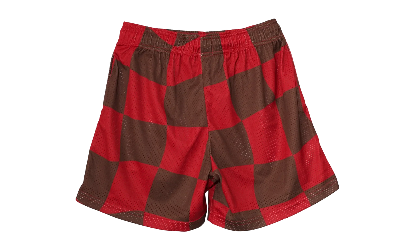 EE Basic Shorts "Red Chocolate Wavy Flag" EE130