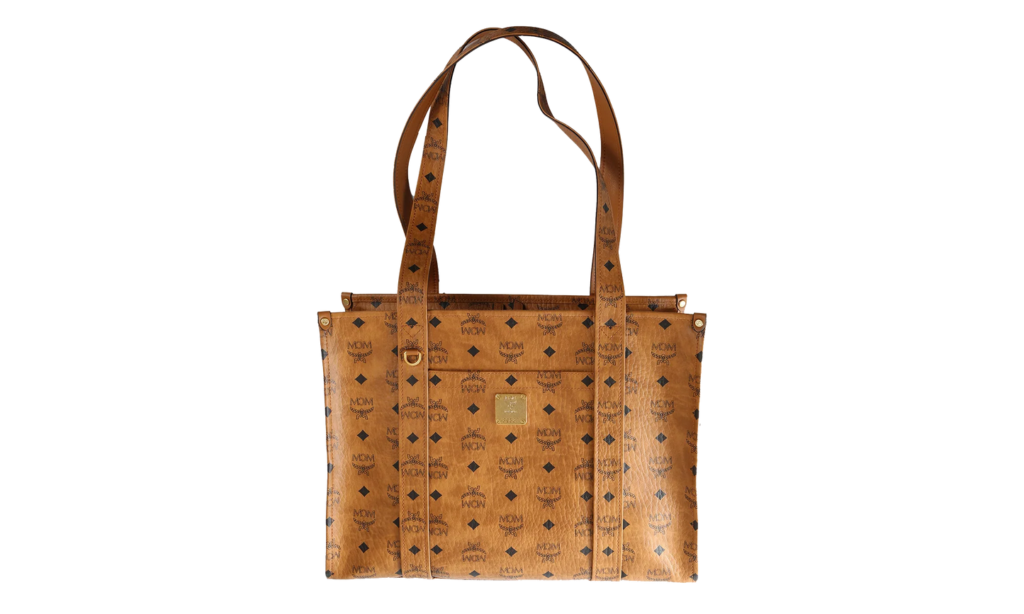 Large Aren Tote in Visetos "Cognac" MWTFATA02CO001