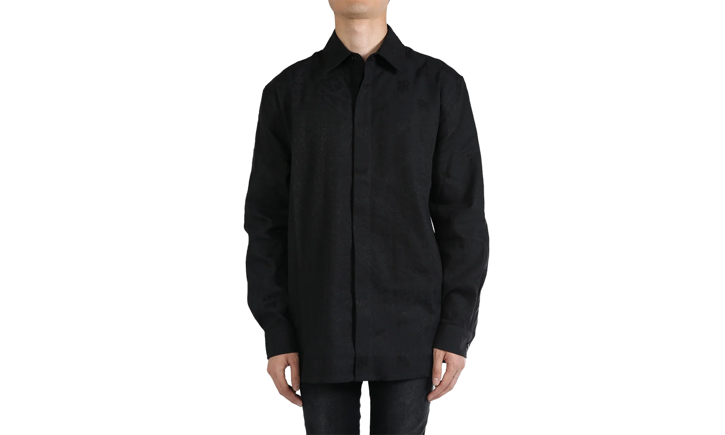 MA Bandana Linen Shirt "001 BLACK" AMSTOS1008