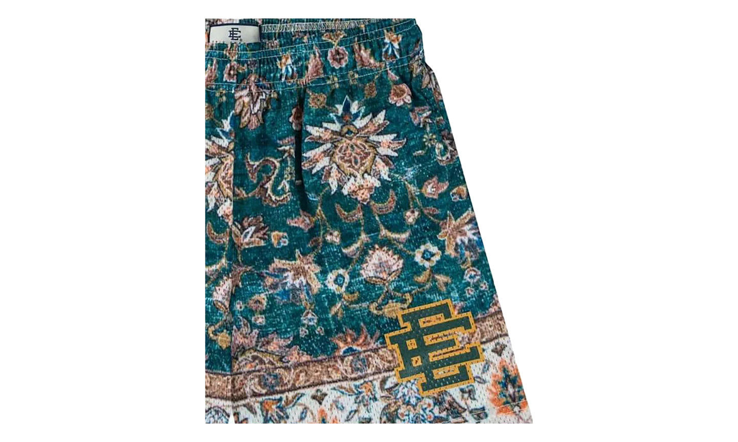 EE Basic Shorts "Rug Print - Green / White" EE186