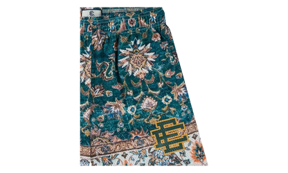 EE Basic Shorts "Rug Print - Green / White" EE186