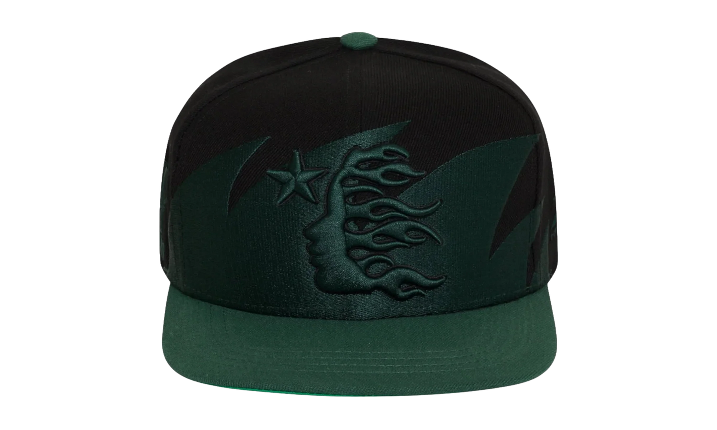 Sharkteeth Snapback Hat "Black / Green" HSR213