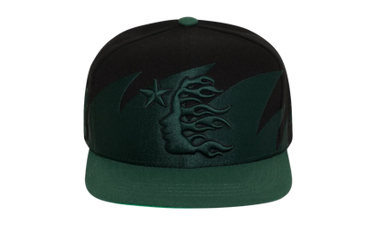 Sharkteeth Snapback Hat "Black / Green" HSR213