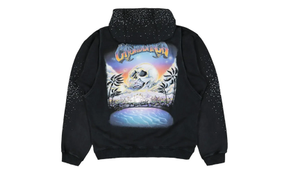 La Prémonition Crystal Embellished Zip Hooded Sweatshirt "Black" MS25 JTP 343 01