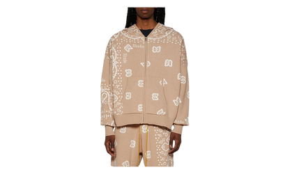 Bandana Knit Zip-Up Hoodie "Tan / Cream" RHPS24SW02973517 TCM