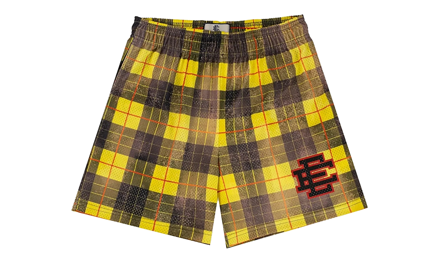 EE BASIC SHORT "SS24 - Yellow/Black Plaid" EE697