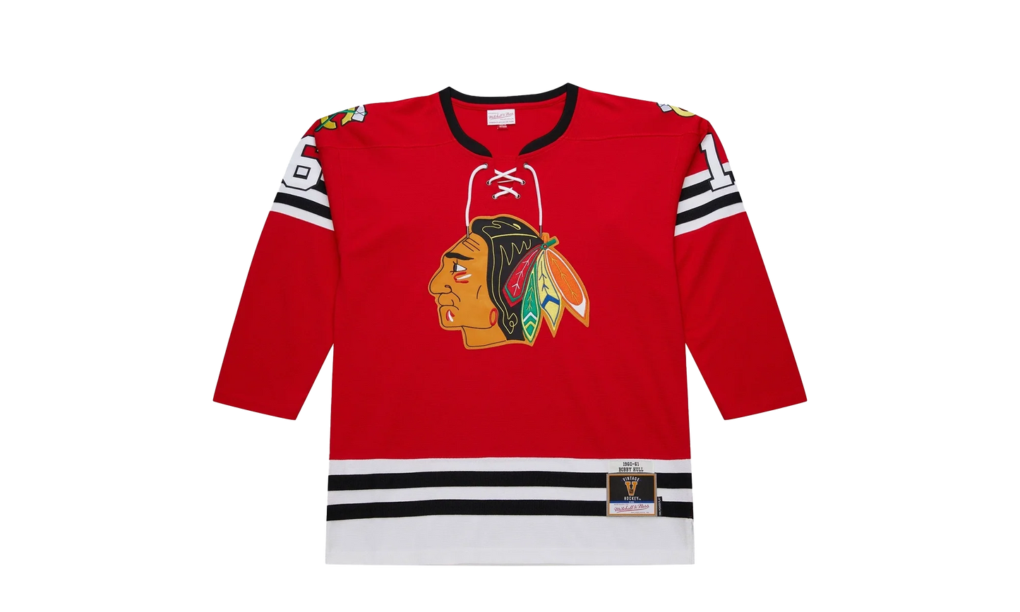 NHL Bobby Hull Dark Jersey "1960 Chicago Blackhawks - Scarlet" JY9065 CBHSCAR