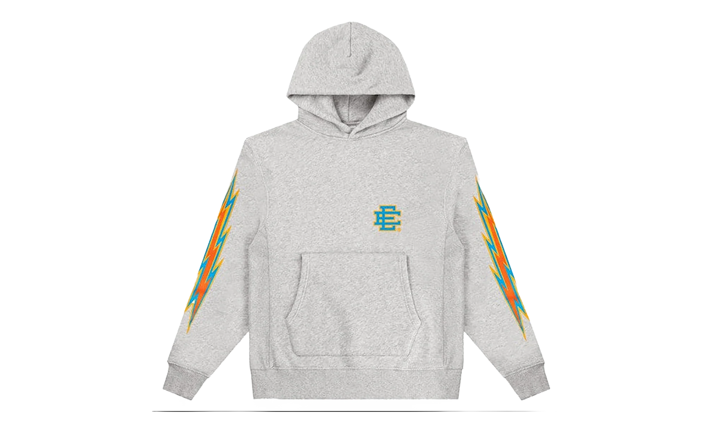 EE BASIC HOODIE "SS24 - Grey/Aqua Bolt" EE502