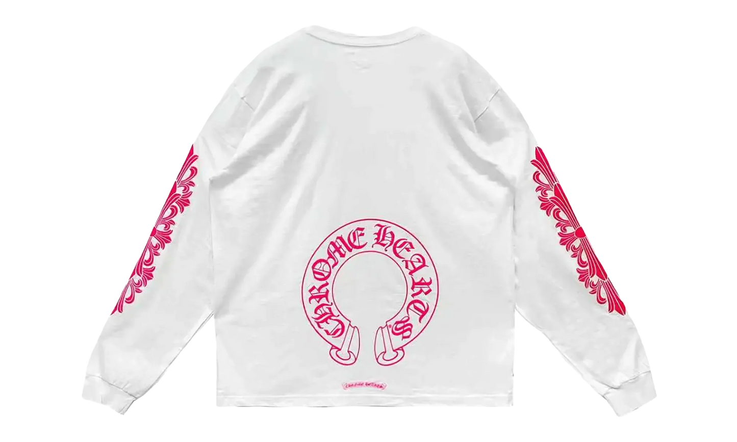 Classic Horseshoe Long Sleeve T-shirt "Pink/White" CHRM0799