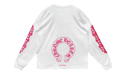 Classic Horseshoe Long Sleeve T-shirt "Pink/White" CHRM0799