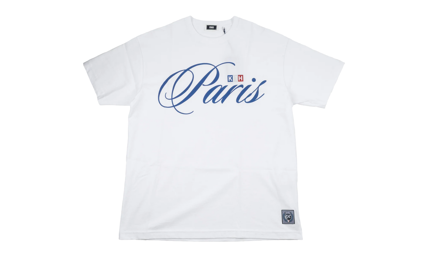 Paris Script Logo Tee "White" KHM032265 101
