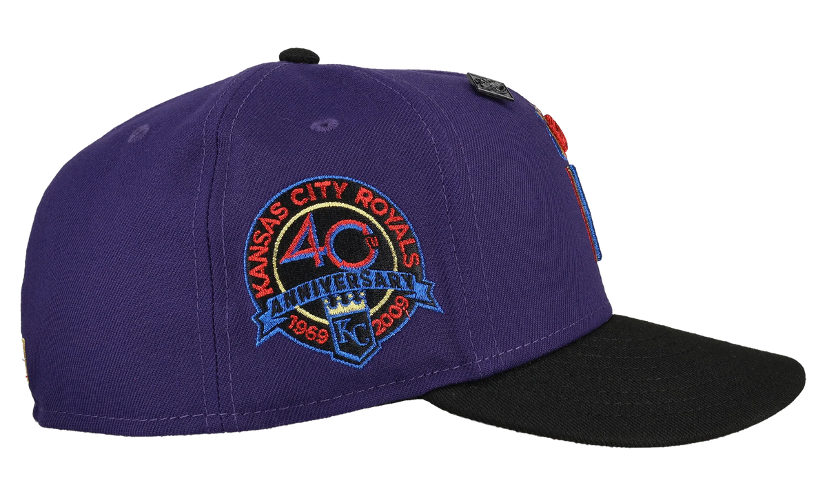 59FIFTY Kansas City Royals Trippy 40th Anniversary Patch Fitted Hat "Blue / Grey" 123451297206