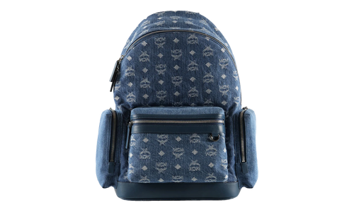 Medium Stark Backpack in Fabric "Denim Blue" MMKFAVE04HD001