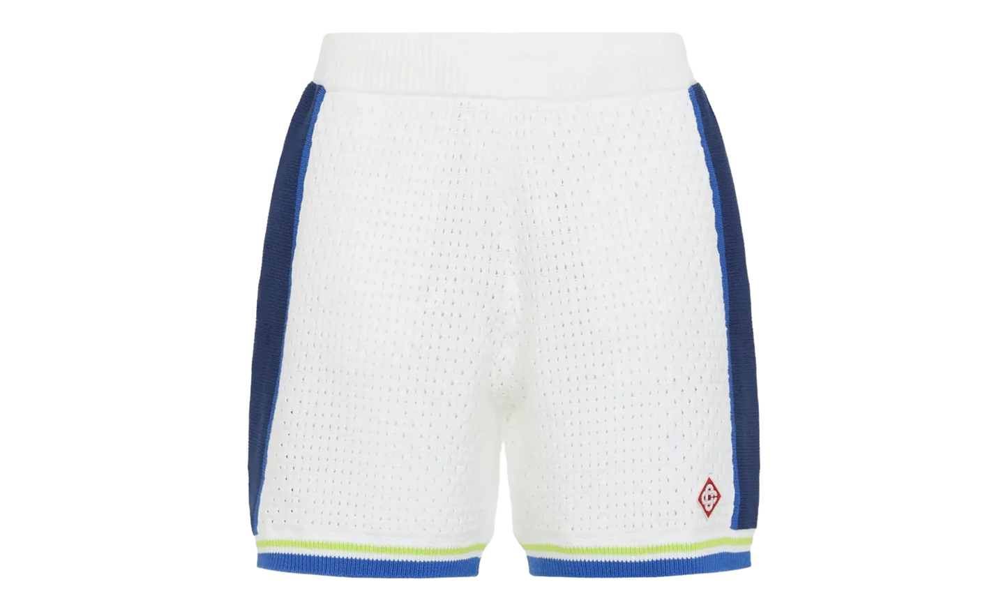 Crochet Shorts "White / Blue" MSS26KW131101