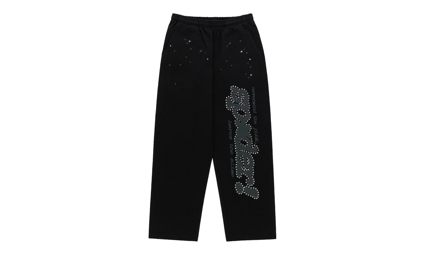 Rhinestone Punk V2 Sweatpants "Black" SP5der338