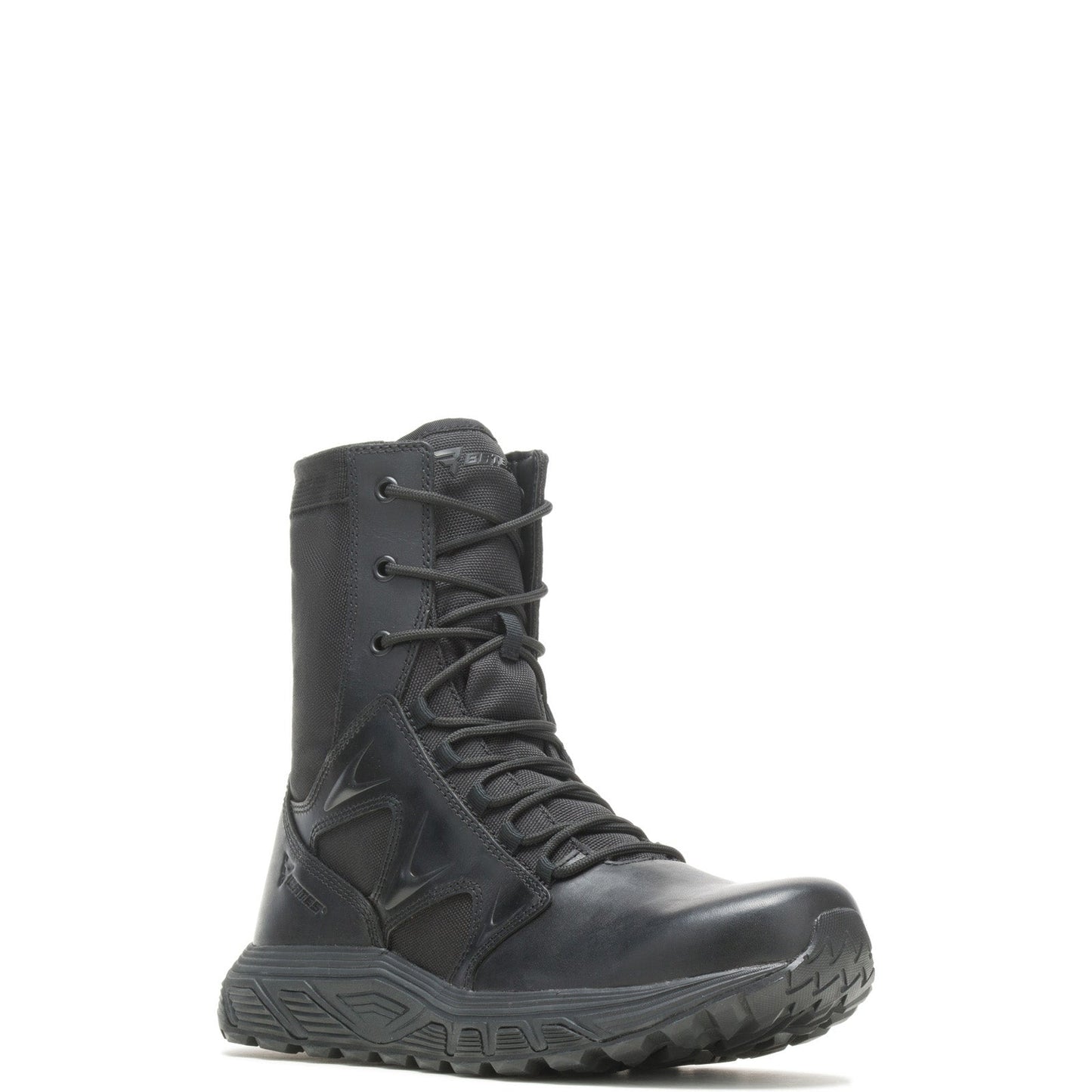 Bates Rush Tall Zip E01080 Mens Black Leather Lace Up Tactical Boots