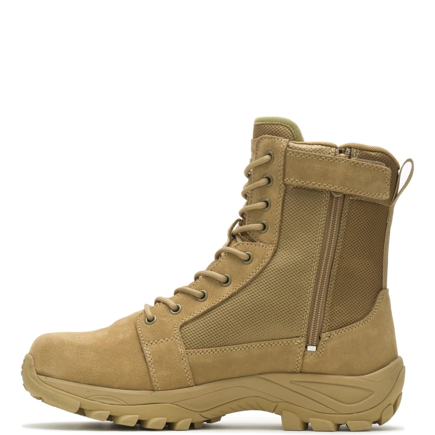 Bates Fuse Tall Zip E06511 Mens Brown Wide Leather Lace Up Tactical Boots