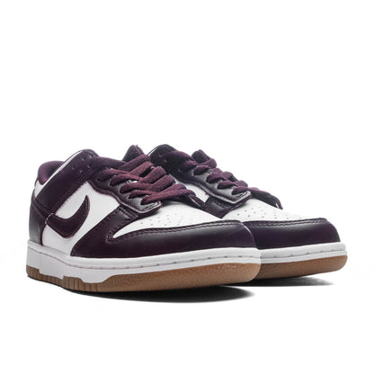 Dunk Low BG (GS) - White/Burgundy Crush/Gum Light Brown