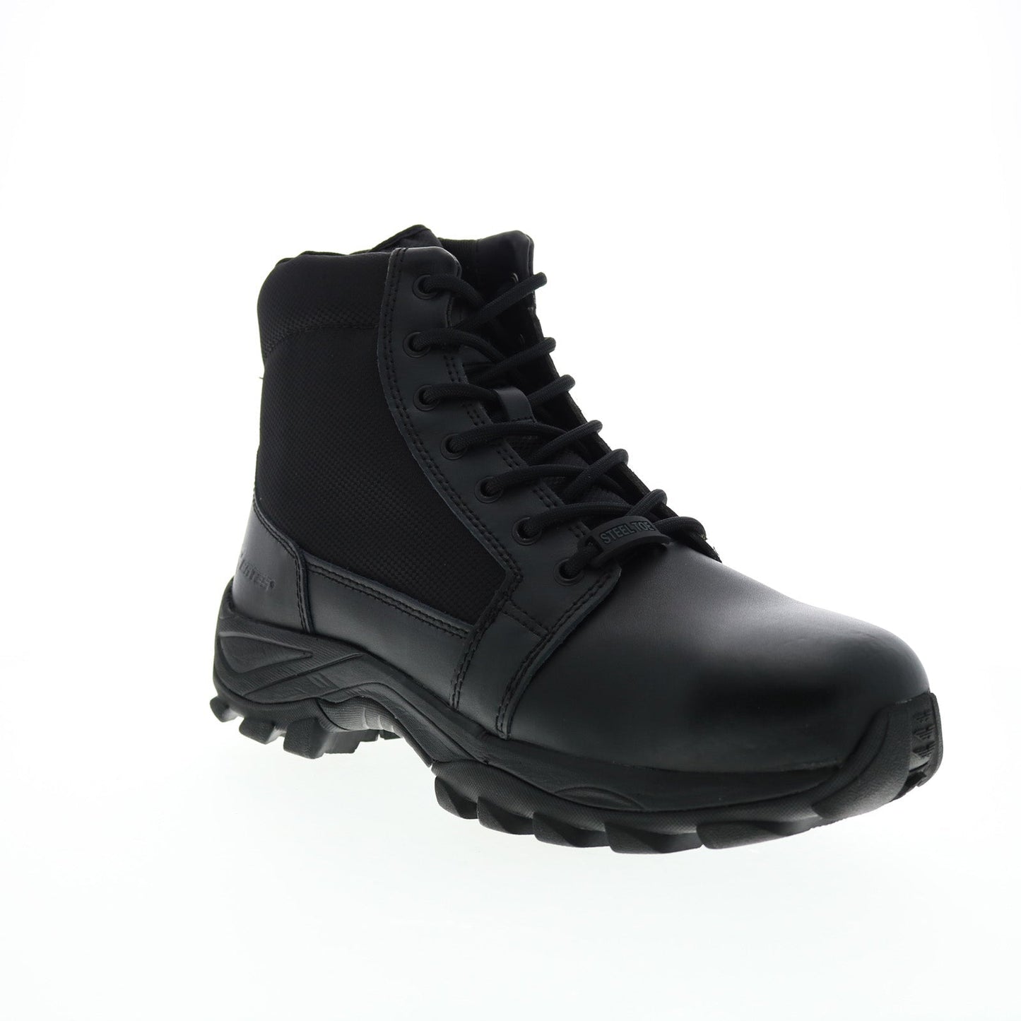 Bates Fuse Mid Side Zip Steel Toe E06505 Mens Black Leather Tactical Boots