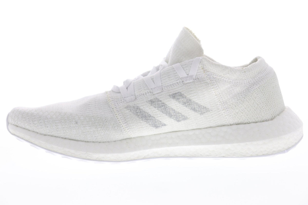 Pureboost Go F35787 Mens White Canvas Low Top Athletic Running Shoes