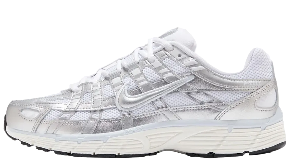 P-6000 White Blue Tint Sail Metallic Silver (Women's)