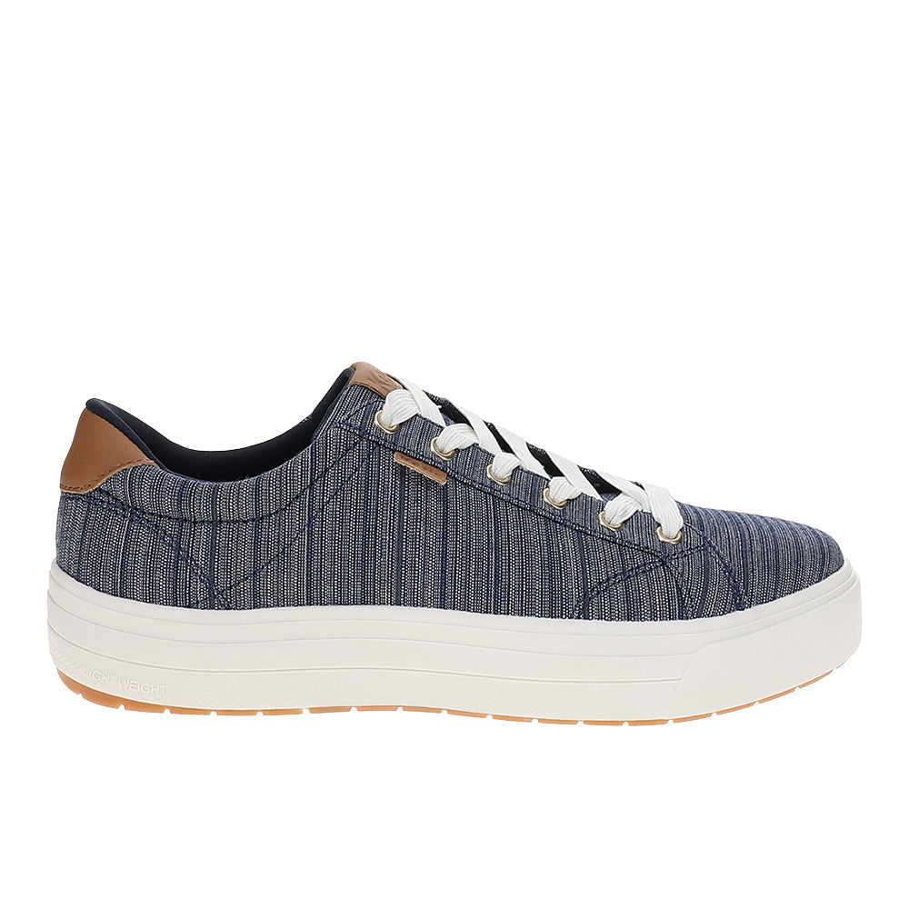 Park Stripe Chambray Lace Up Sneakers