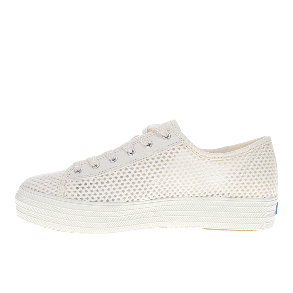 Triple Kick Cotton Mesh Lace Up Sneakers