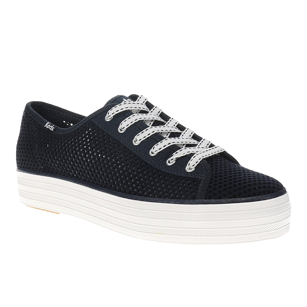 Triple Kick Cotton Mesh Lace Up Sneakers