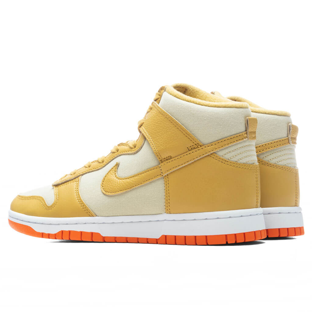 Dunk High Wheat Gold and Safety Orange - Team Gold/Wheat Gold