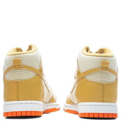 Dunk High Wheat Gold and Safety Orange - Team Gold/Wheat Gold