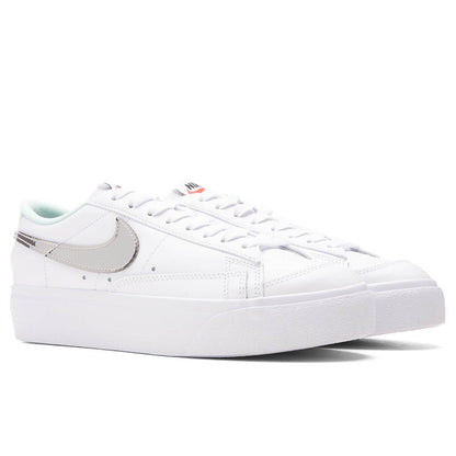 Women's Blazer Low Platform - White/Metallic Silver/Mint Foam