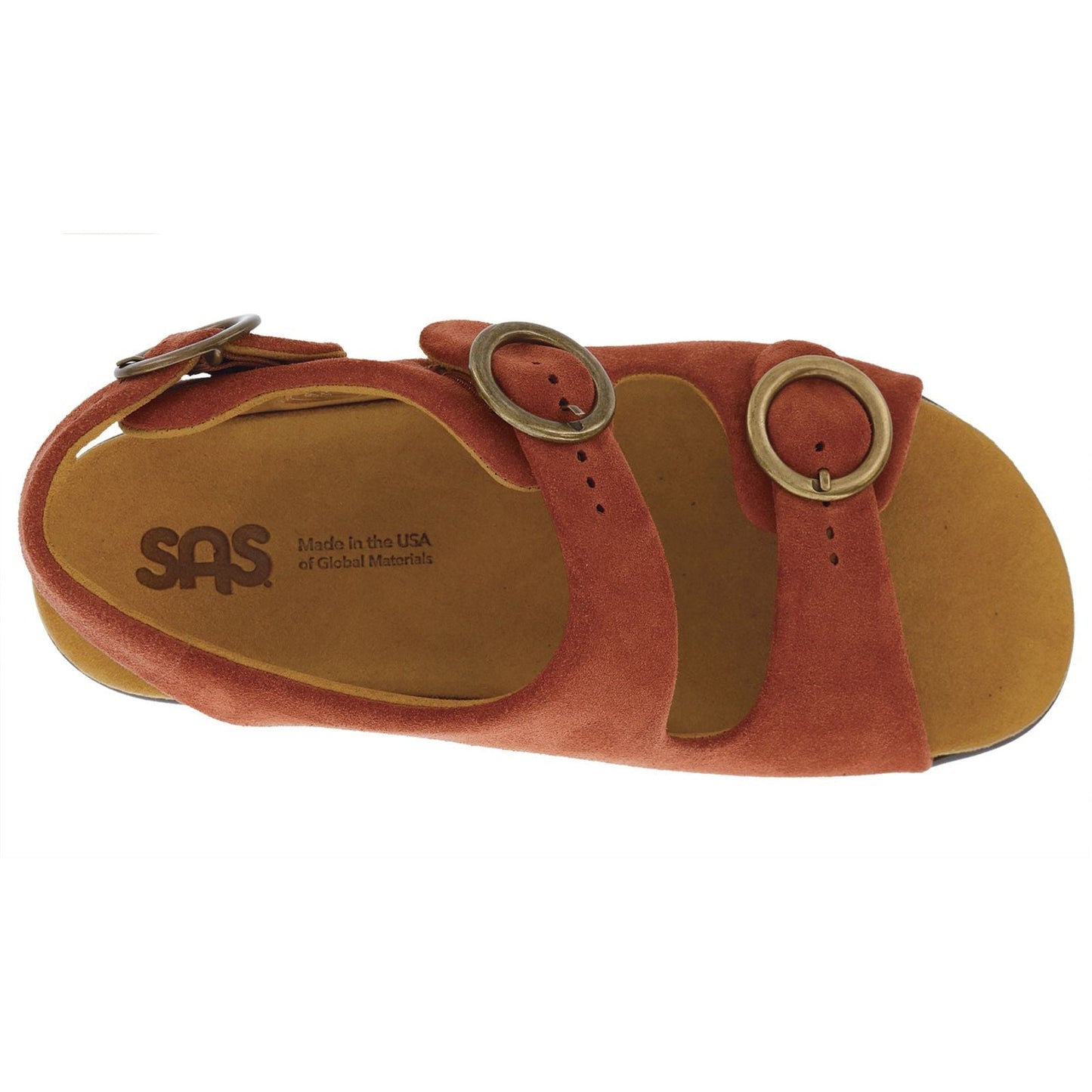 Women's Relaxed Heel Strap Sandal in Rust