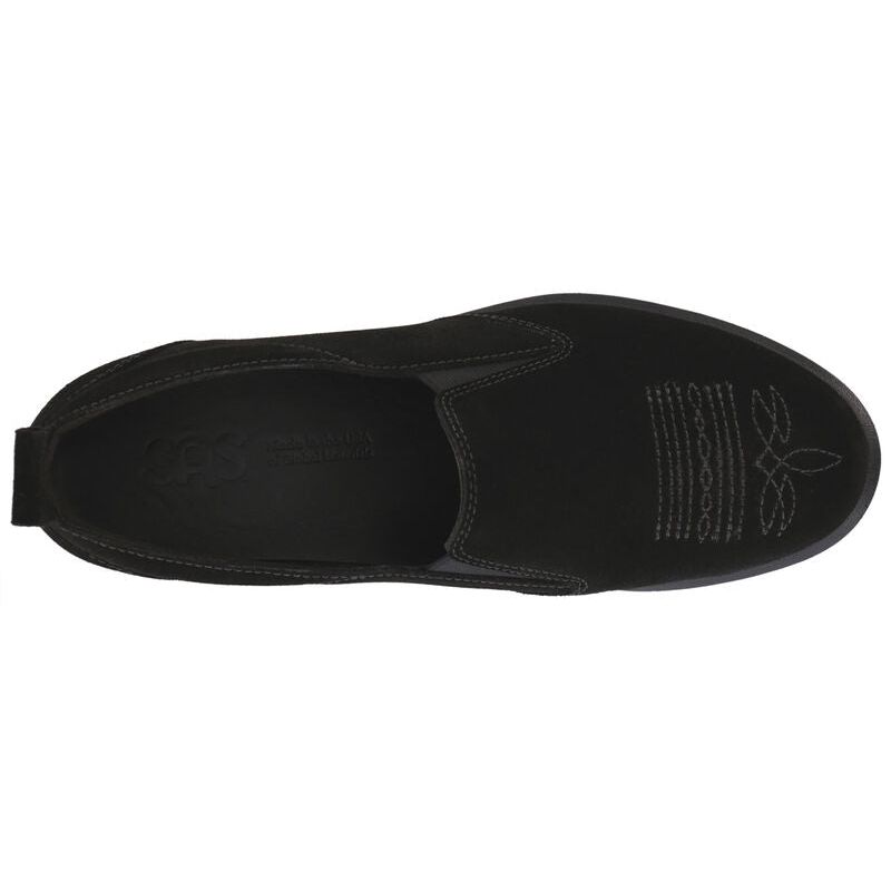 Women's Saddle Oxford Dress Shoe in Black Suede