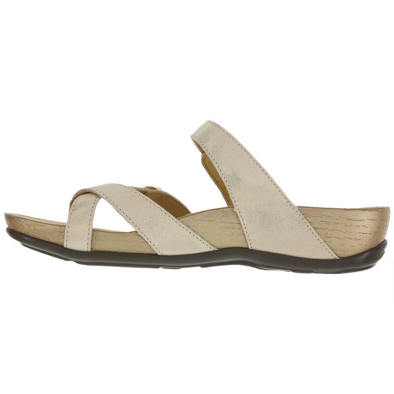 Women's Shelly Toe Loop Slide Sandal in Soft Gold