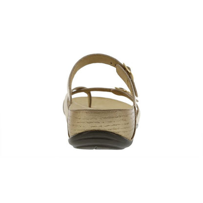 Women's Shelly Toe Loop Slide Sandal in Soft Gold