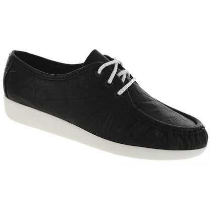 Women's Siesta Lace Up Loafer in Black Larse