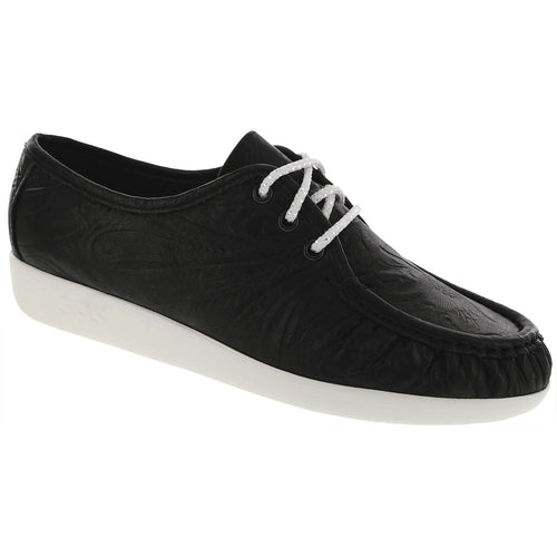 Women's Siesta Lace Up Loafer in Black Larse