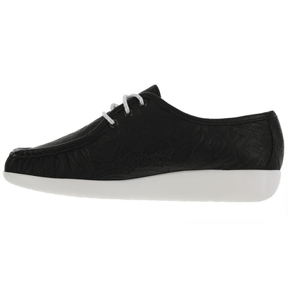 Women's Siesta Lace Up Loafer in Black Larse