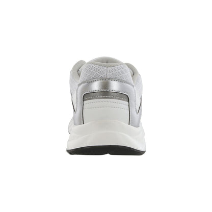 Women's Tempo Lace Up Sneaker in White / Silver