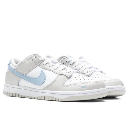 Women's Dunk Low - White/Light Armory Blue/Light Bone