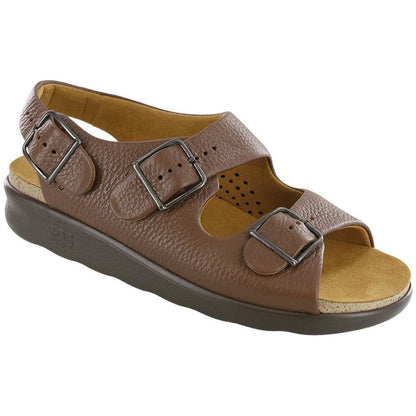 Women's Relaxed Heel Strap Sandal in Amber Wide